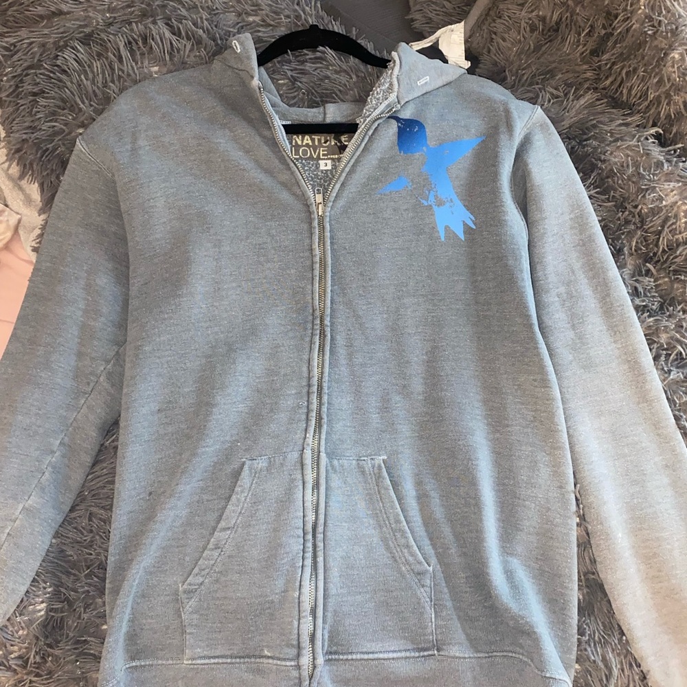 freecity Life Nature Love Gray Zip Up Hoodie - 3